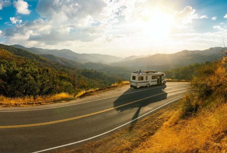 An RV drives the open road on a family road trip (Photo: Shutterstock)