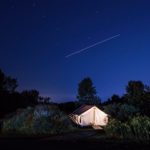 Firelight Camps at night