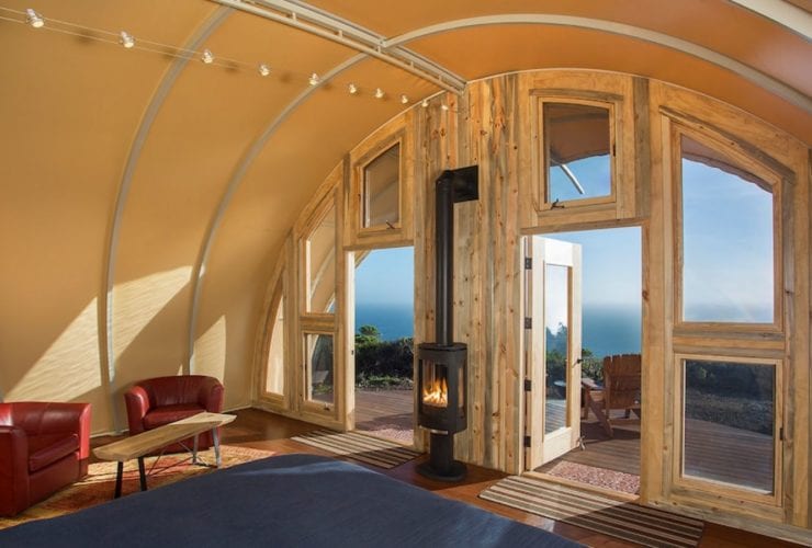 Autonomous glamping tent in Big Sur, California (Photo: Treebones Resort)