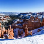 Winter activities in Zion National Park, Utah, USA