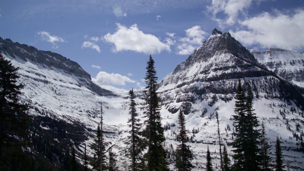 Glacier Mountain in Spring