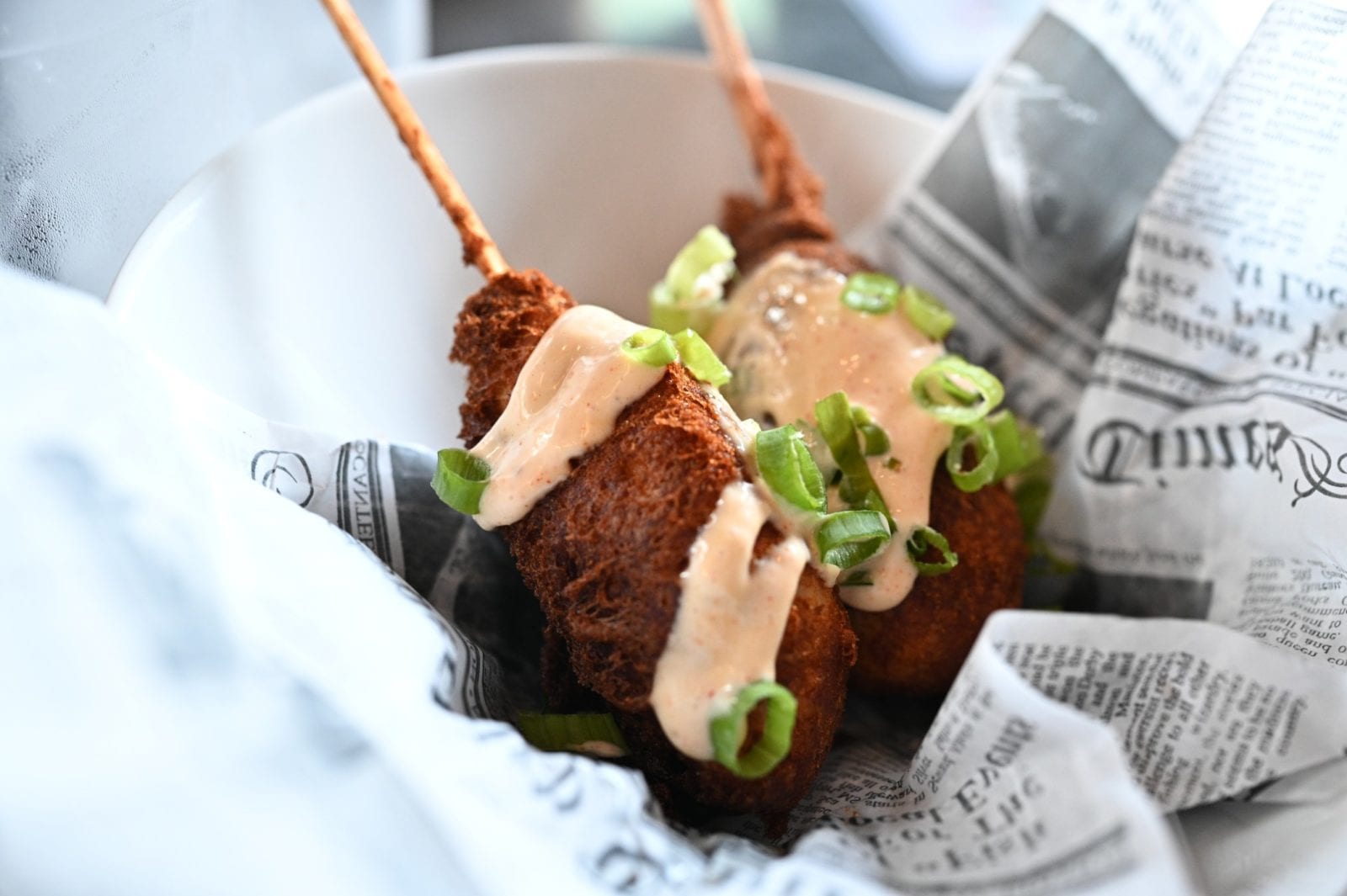 shrimp fritters at the Amelia Tavern, a favorite place to eat in Amelia Island, Florida