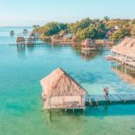 Aerial view of a couple in Bacalar pier, Riviera Maya, Mexico (Photo: Shutterstock)