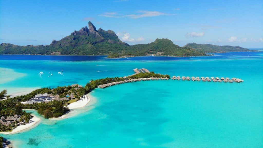 Aerial view of Mont Otemanu and the St Regis Resort Bora-Bora (Photo: Shutterstock)