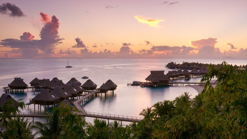 Colorful sky above Conrad Bora Bora Nui (Photo: Conrad Bora Bora Nui)