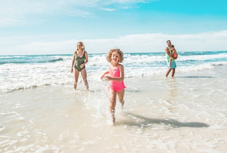 Family playing in the water at Clearwater Beach (Photo: Visit Florida)