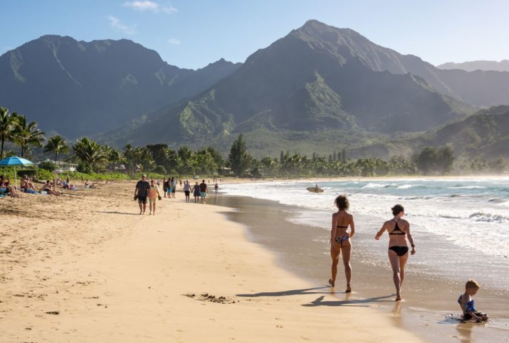 Family on a beach in Kauai, Hawaii (Photo: Shutterstock)