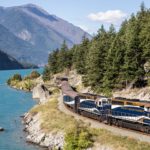 Rocky Mountaineer train along the Rainforest to Goldrush route