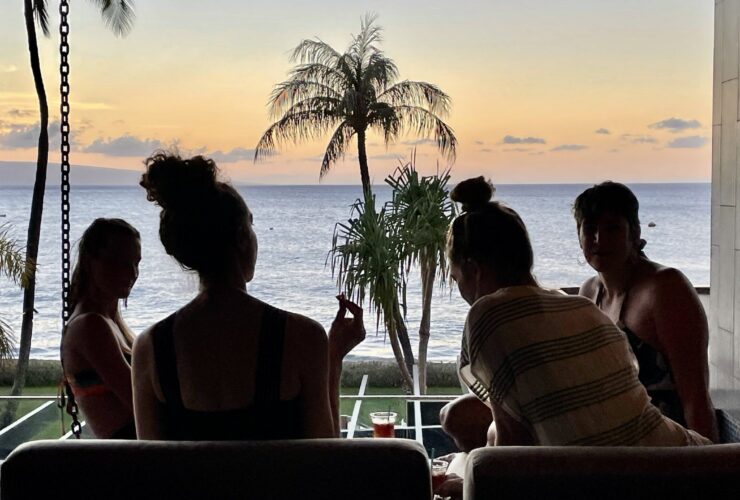 women on a girls getaway on Maui in Hawaii