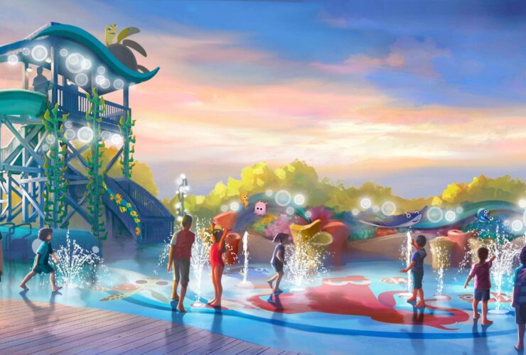 A Finding Nemo-themed splash pad will be a part of the new Pixar Place Hotel (Credit: Disneyland)