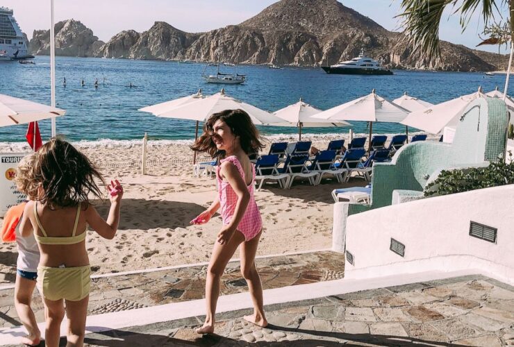 Kids playing on Los Cabo beach