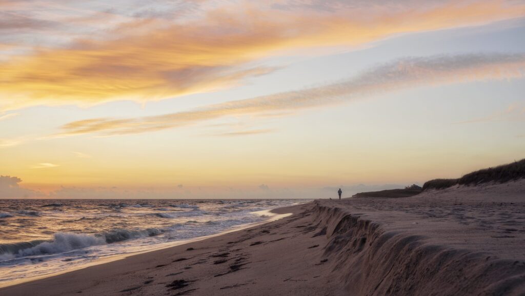 Miacomet beach sunset on Nantucket Island