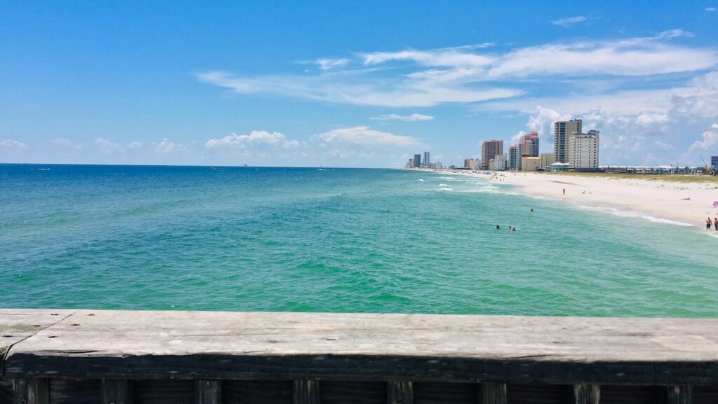 View of Gulf Shores shoreline