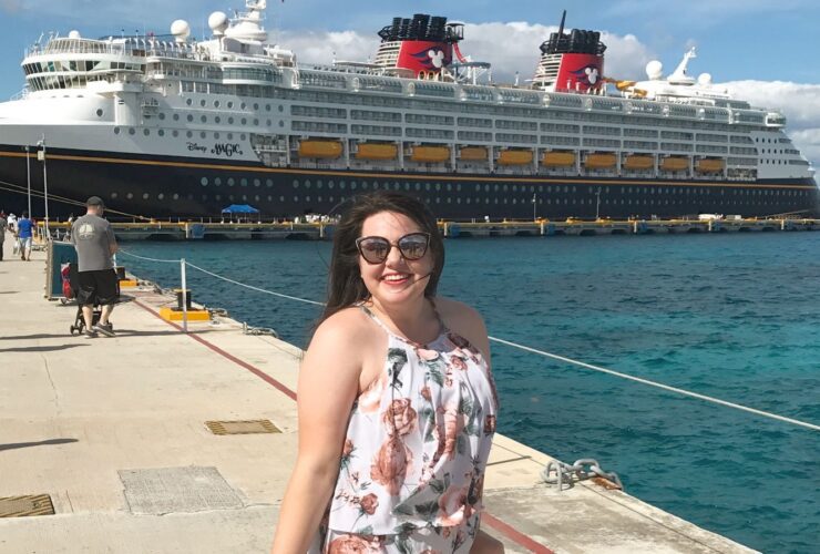 Megan duBois in front of the Disney Magic (Photo: Megan duBois)