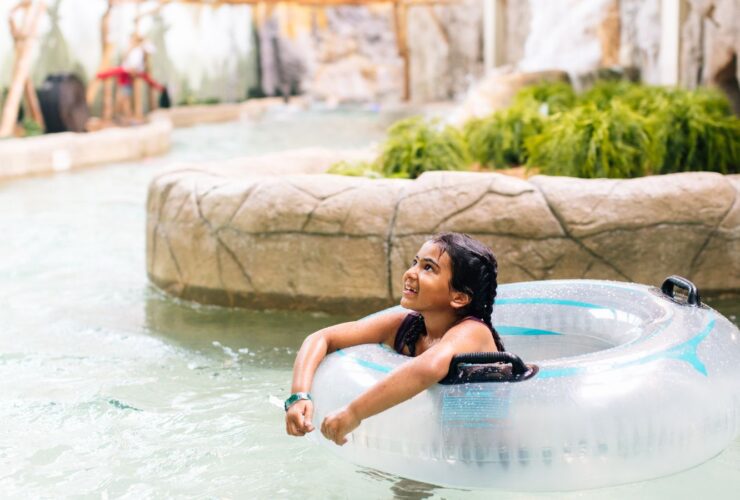 Floating on the lazy river at Camelback Resort's Auquatopia water park (Photo: Camelback Resort)