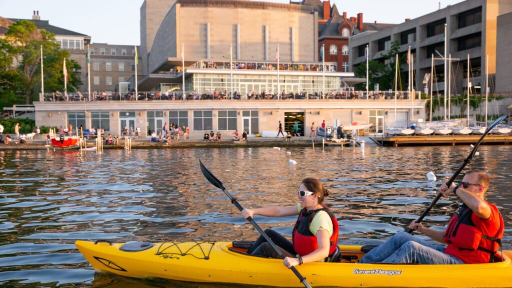 Kayakers on Lake Mendota in Front of Memorial Union Terrace (Photo: Travel Wisconsin)