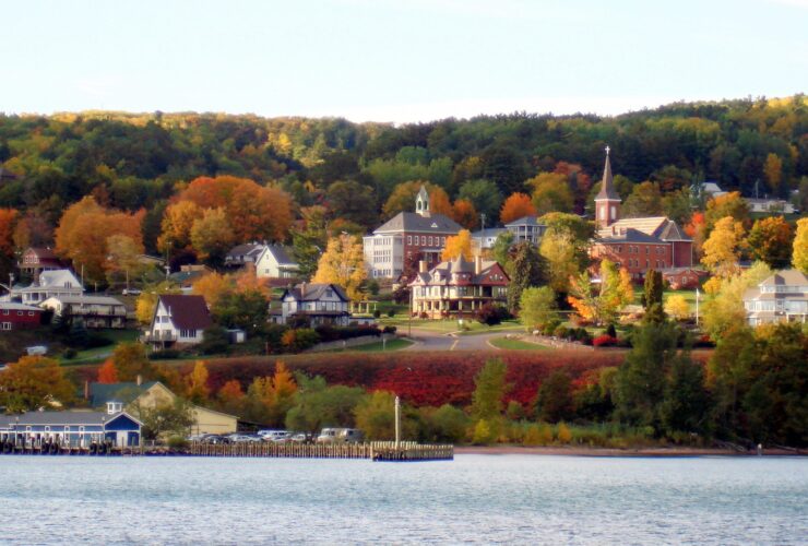 A fall view of Bayfield, Wisconsin