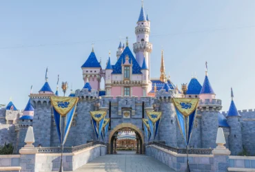 Disneyland's Sleeping Beauty Castle at the end of Main Street, U.S.A.