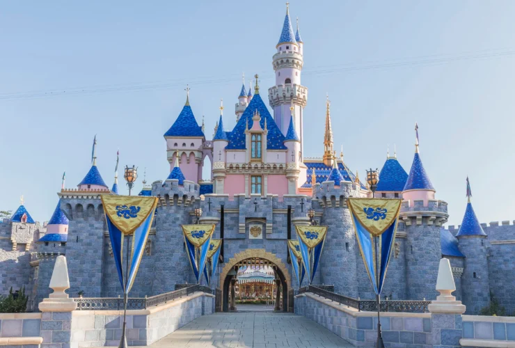 Disneyland's Sleeping Beauty Castle at the end of Main Street, U.S.A.