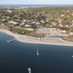 Aerial view of the beach at Chatham Bars Inn