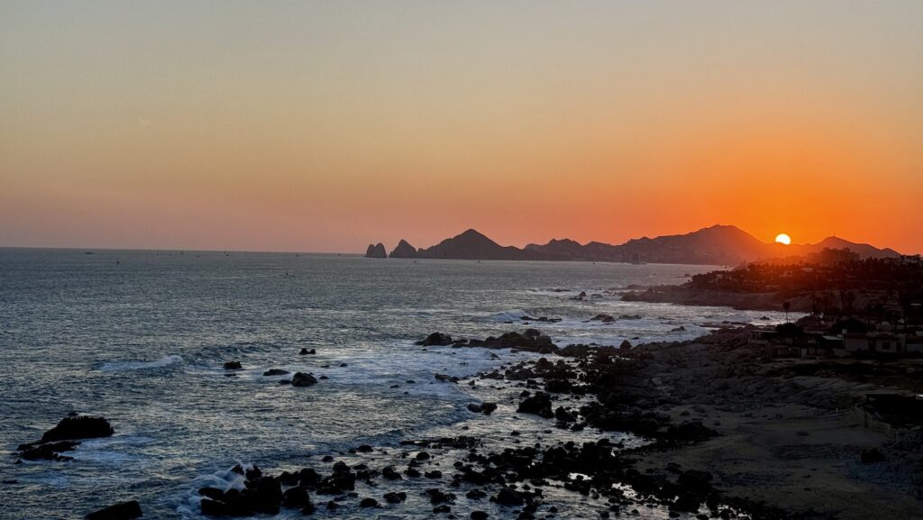 Sunset view of Cabo San Lucas from Hacienda Encantada