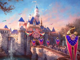 Disneyland 70th anniversary at Sleeping Beauty Castle